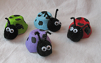Craft Ideas  Cartons on Recycled Ladybug Egg Carton Craft